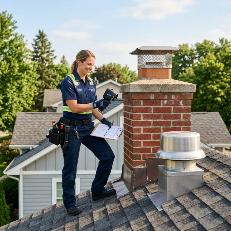 Technician inspecting a Nar Nar Goon roof cavity and ductwork for a dead bird
